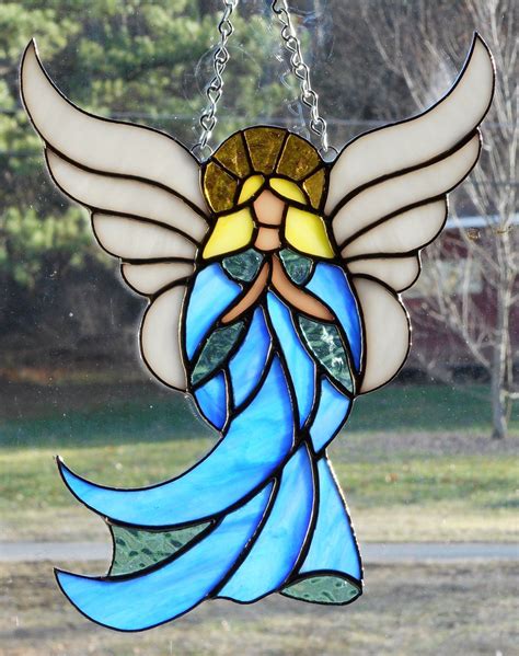 angel patterns stained glass|simple angel stained glass.